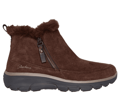 Skechers Relaxed Fit: Easy Going - Cool Zip Women's Ankle Boot - Chocolate