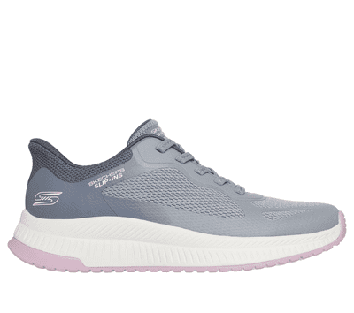Skechers Slip-Ins: BOBS Squad 4 Women's Trainer - Staple Look - Grey/Multi