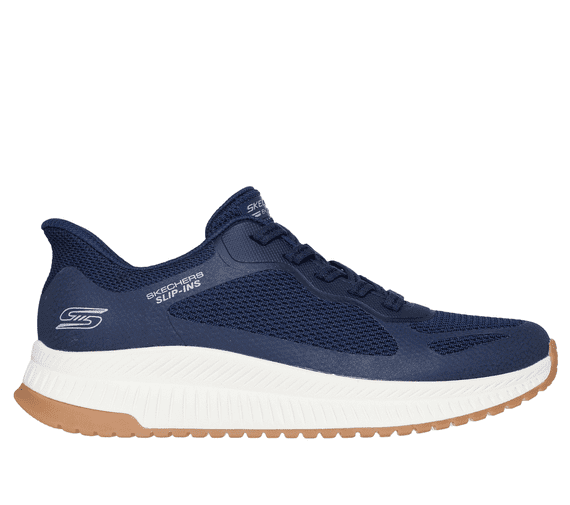Skechers Slip-Ins: BOBS Squad 4 Women's Trainer - Staple Look - Navy