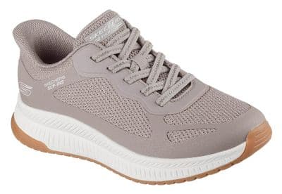 Skechers Slip-Ins: BOBS Squad 4 Women's Trainer - Staple Look - Taupe Multi