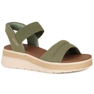Skechers Slip-Ins: BOBS - Sun Ray Women's Wedge Sandal - Olive