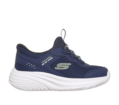 Skechers Slip-Ins: Bounder Pro - Boys Kids Trainer - Navy/Lime