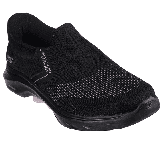 Skechers Slip-ins: GO WALK 7 Ida Hands Free Trainers - Black/Mauve