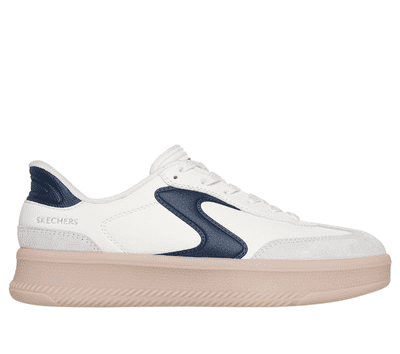 Skechers Slip-Ins: Hotshot HI - Lifted Luxe Women's Sneaker - Off White/Navy