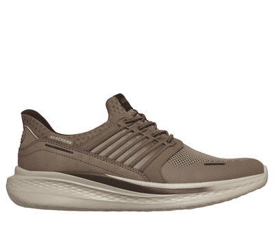 Skechers Slip-Ins Relaxed Fit: Slade - Luther Men's Trainer - Dark Taupe