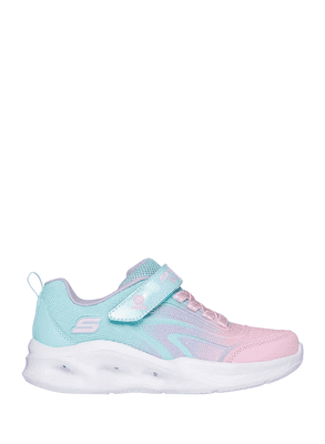 Skechers: Sola Glow - Color Breeze Kids Girl's Trainer - Aqua Multi