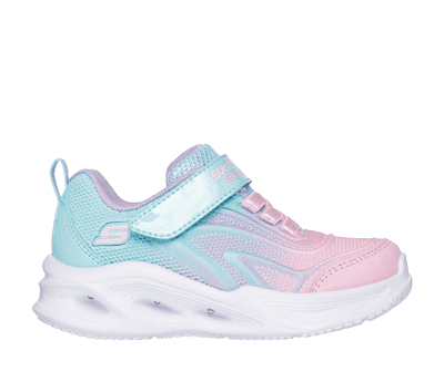 Skechers: Sola Glow - Color Breeze Kids Girls Trainer - Aqua/Multi