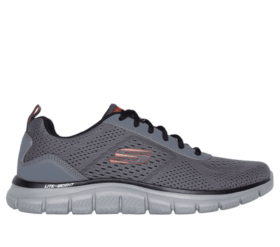 Skechers: Track - Leshur Men's Trainer - Charcoal/Orange