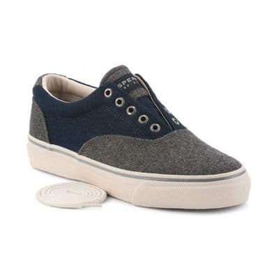 Sperry Men's Striper  CVO  Lace-Up Shoes -  Wool Grey/Navy