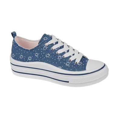Urban Jacks Daisie Women's Canvas Shoe - Denim/White