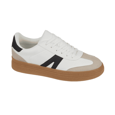 Urban Jacks Jet Women's Fashion Trainer - White/Black