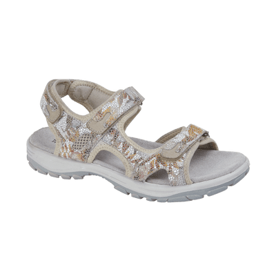 Urban Jacks Mandy Women's Leather Sporty Sandals - Beige Multi