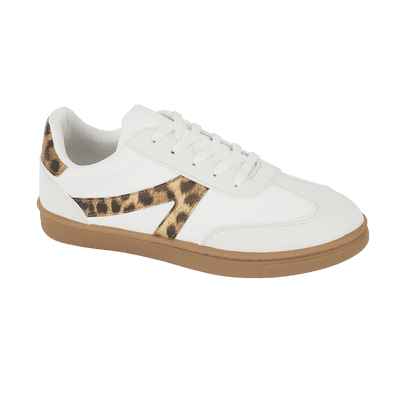 Urban Jacks Matise Women's Lightweight Trainer - White/Leopard