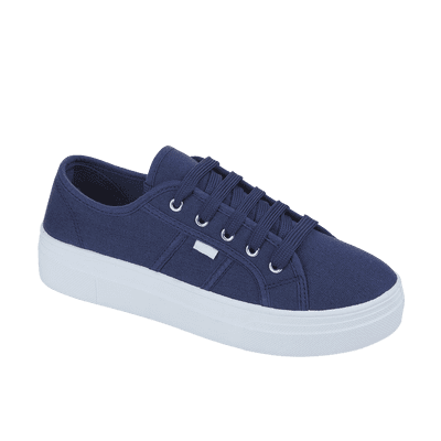 Urban Jacks Montclair Women's Canvas Lace-Up Shoe - Navy