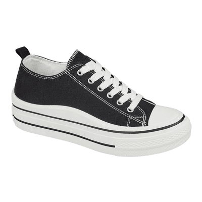 Urban Jacks Montpellier Women's Canvas Shoe - Black