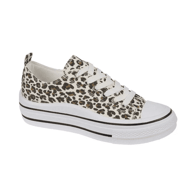 Urban Jacks Montpellier Women's Canvas Shoe - Leopard