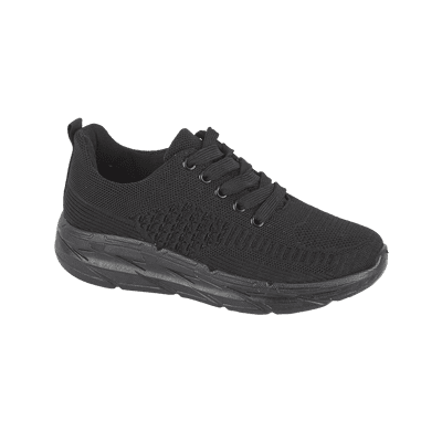 Urban Jacks Wimbledon Women's Lace-Up Trainer - Black