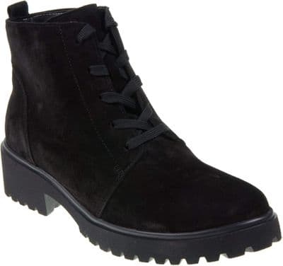 Waldlaufer H-Luise Women's Wide Fit Heeled Ankle Boot - Schwarz/Black