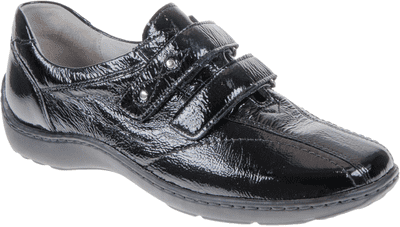 Waldlaufer Henni Women's Rip Tape Shoe - Black Patent