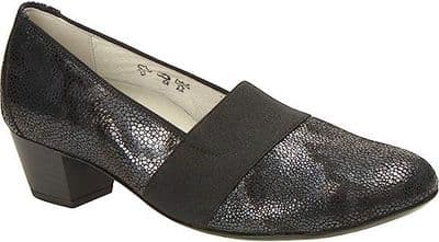 Waldlaufer Hilaria Women's Wide Fit Shoes - Dark Navy/Black Combi