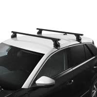 Aerodynamic Roof Rack Wing Bars Black, Ford Focus 5dr Hatch 2011 to 2018 mk3