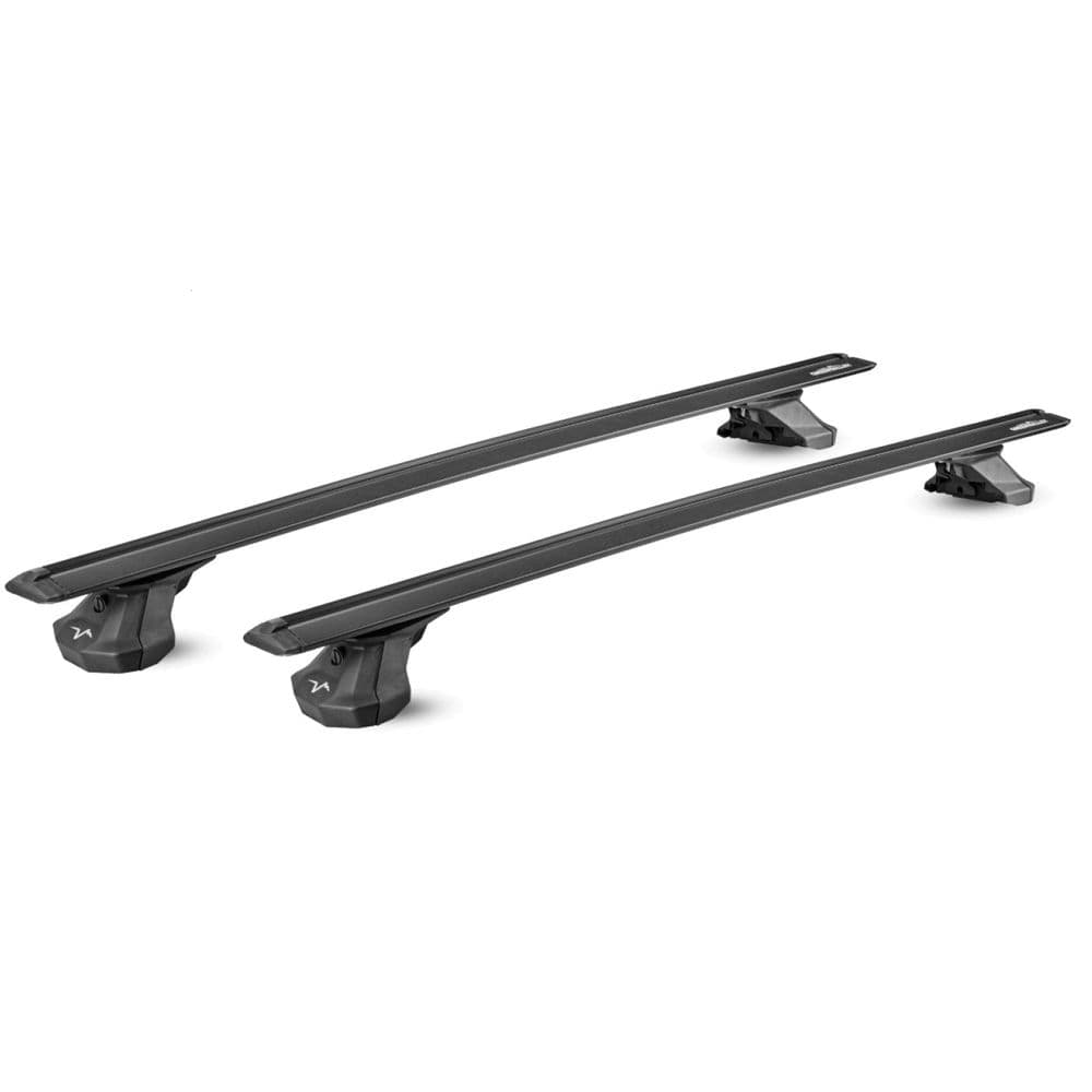 Aerodynamic Roof Rack Wing Bars Black, Nissan Qashqai 2007 to 2014