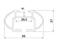 Aluminium Aero Roof Rack Bars for VW Sharan 2010+ on with Rails