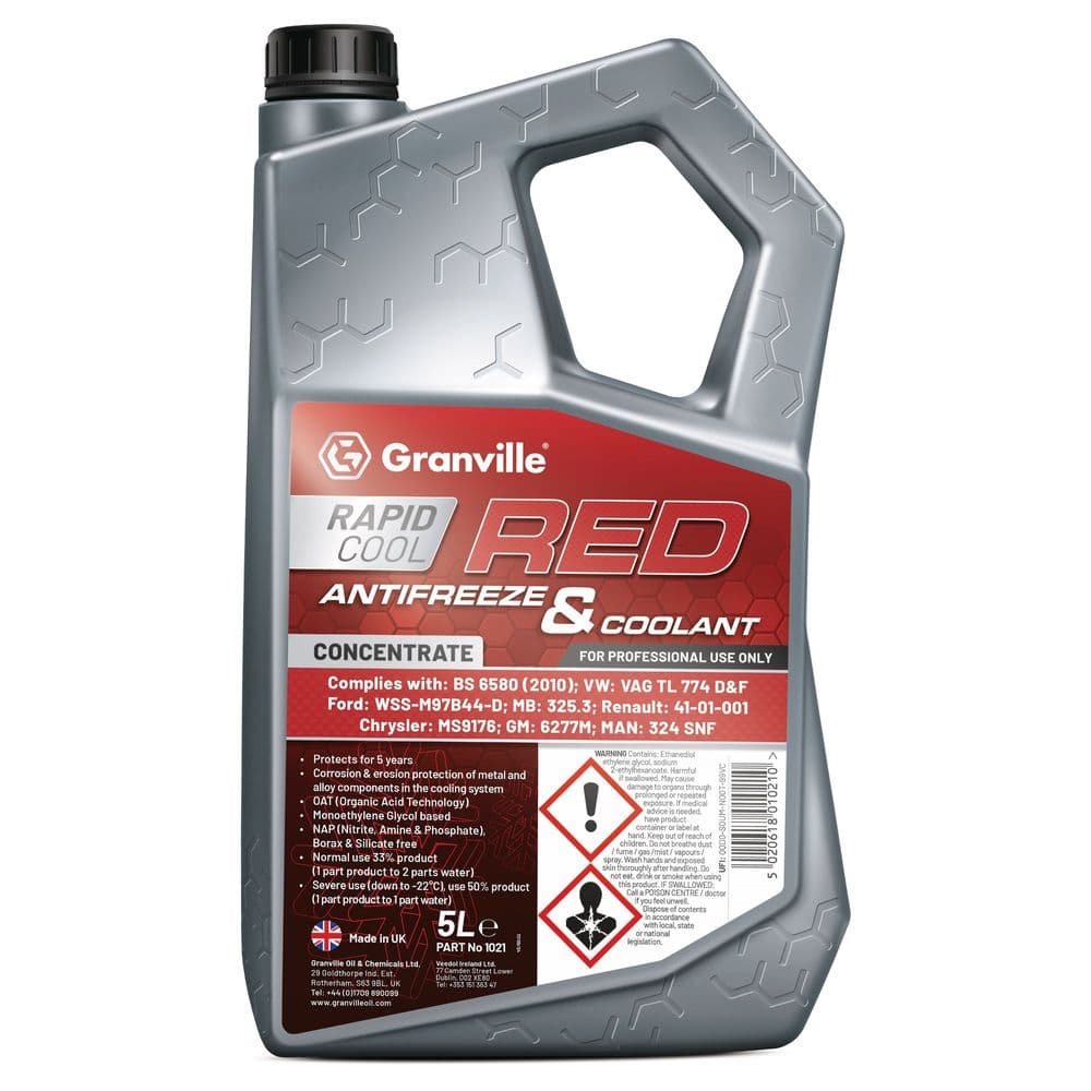 Granville Red Antifreeze Coolant 5L