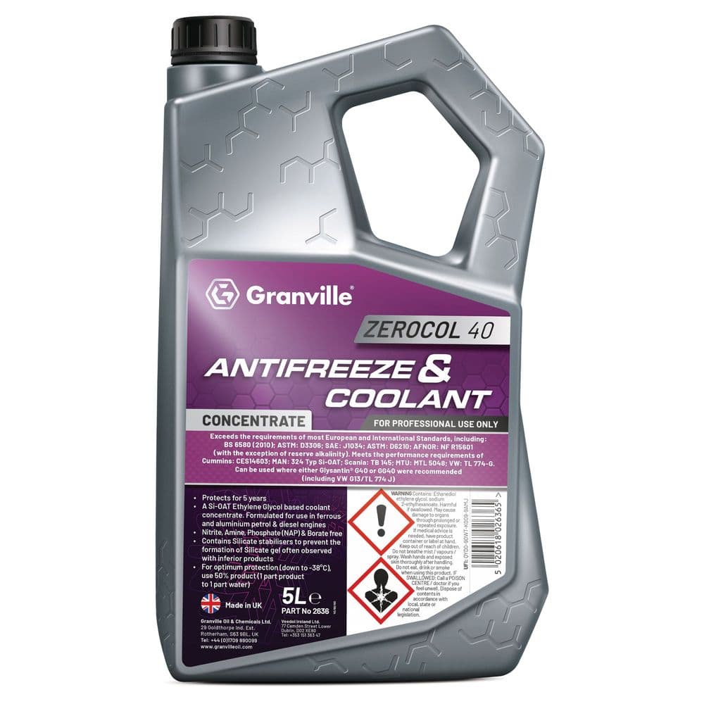 Granville Zerocol 40 Antifreeze Coolant 5L