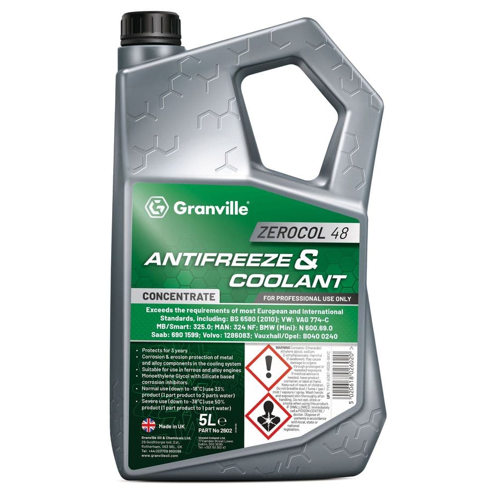 Granville Zerocol 48 Antifreeze Coolant 5L