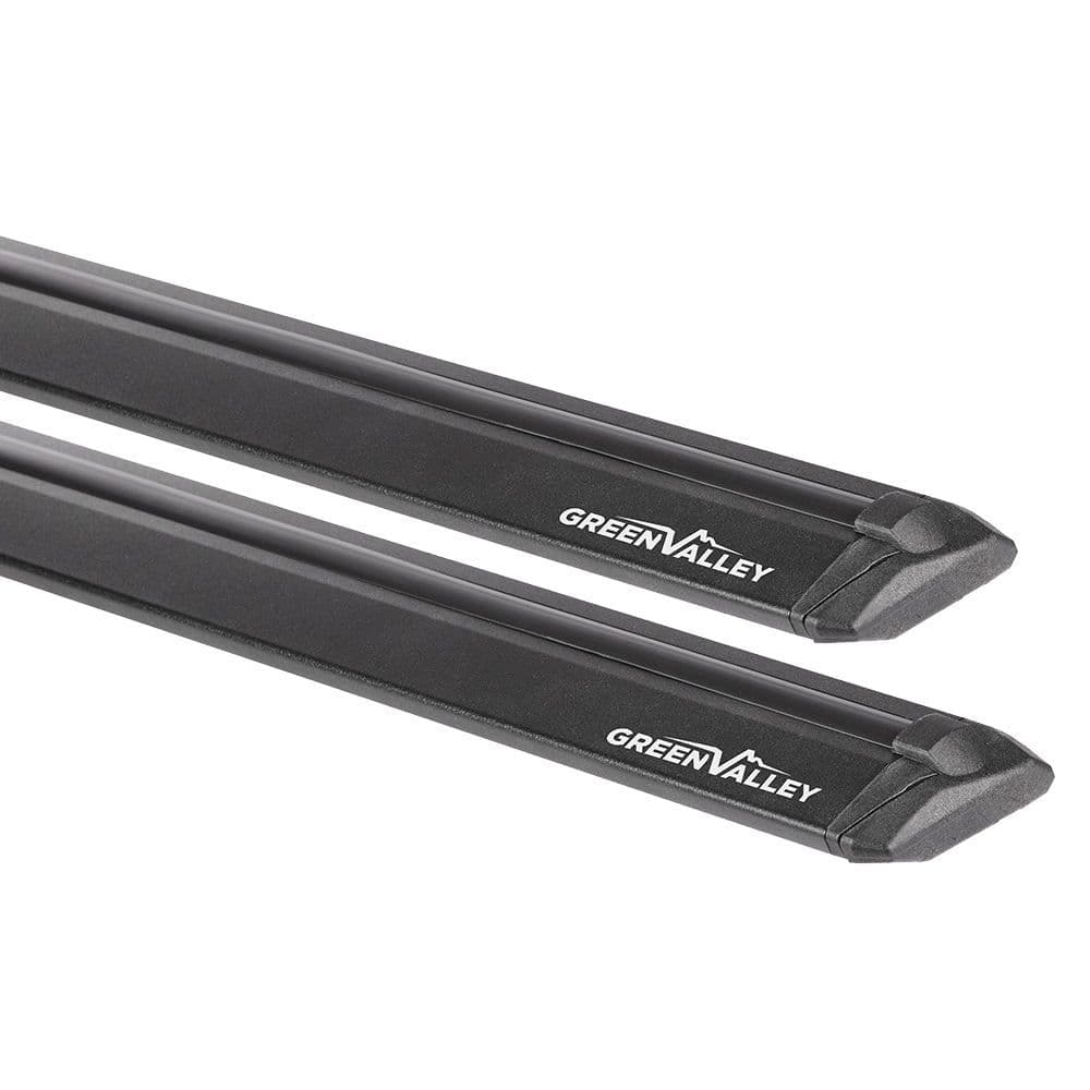Green Valley Aerodynamic Roof Rack Wing Bars Black Audi Q5 Sportback