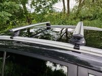 Green Valley Aerodynamic Roof Rack Wing Bars Silver, Ford Mondeo Estate 2012 to 2014