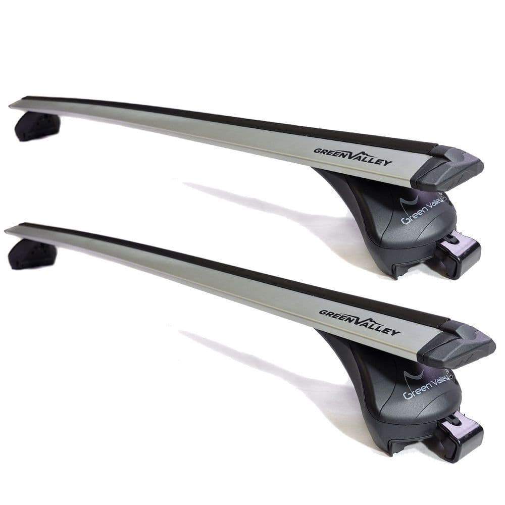 Green Valley Aerodynamic Roof Rack Wing Bars Silver, Vauxhall Astra Estate / Van 2006 to 2011