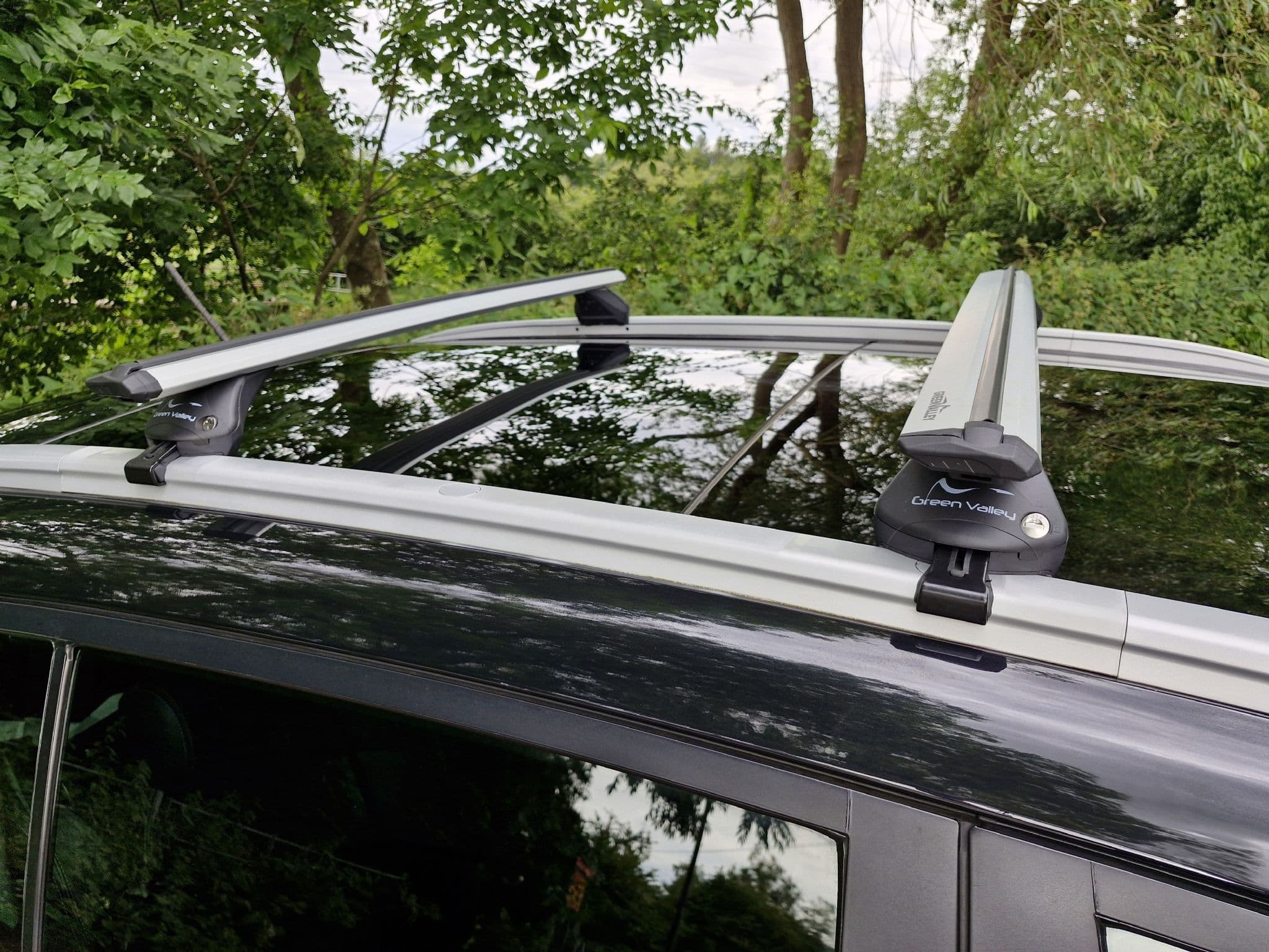 Green Valley Aerodynamic Roof Rack Wing Bars Silver VW Tayron 2024 onwards