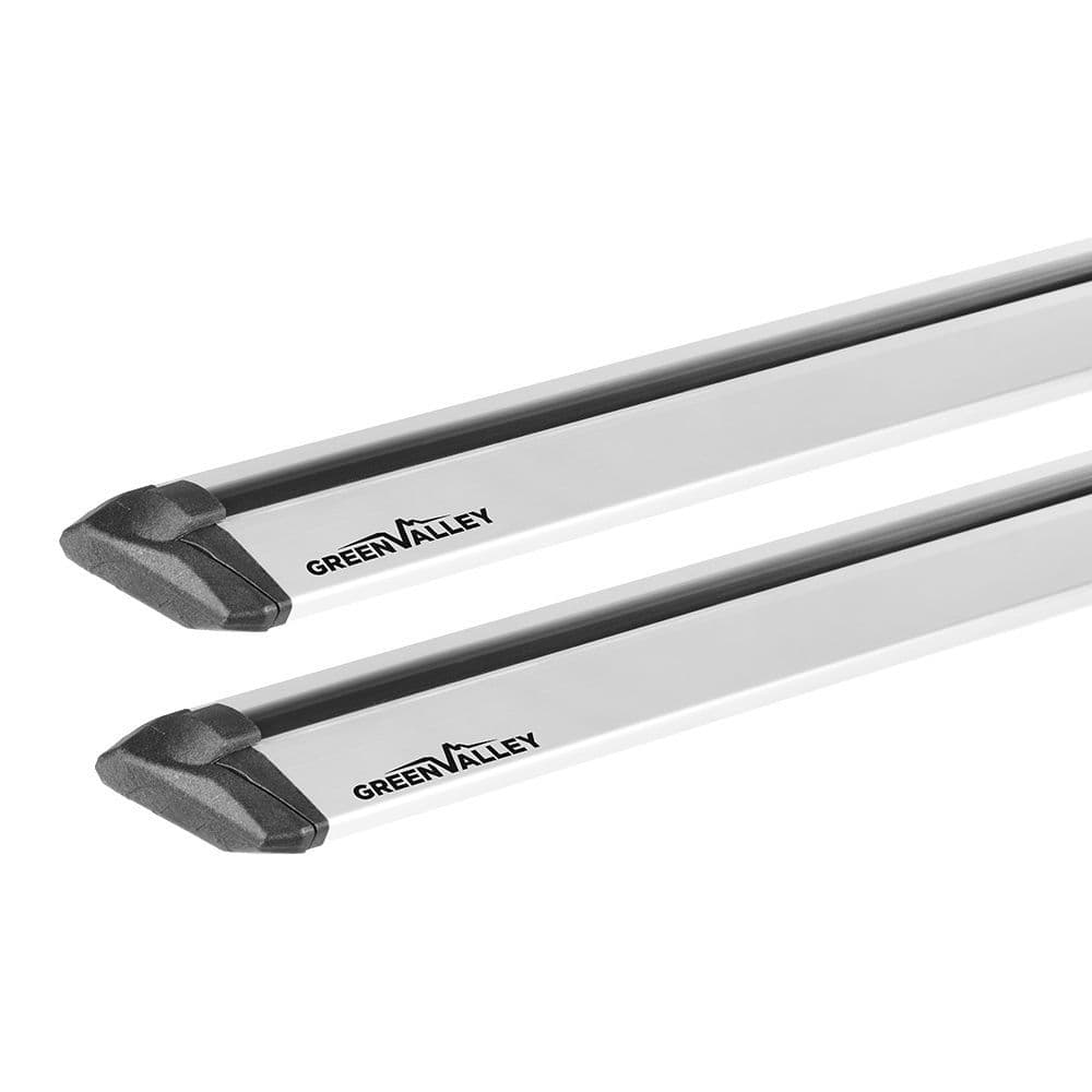 Green Valley Aluminium Wing Roof Bars Silver - Pair 142cm