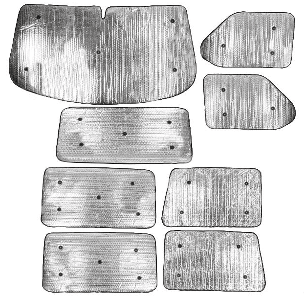 Luxury Thermal Blinds Internal Window Cover 8pce | Fits VW Transporter T4 SWB