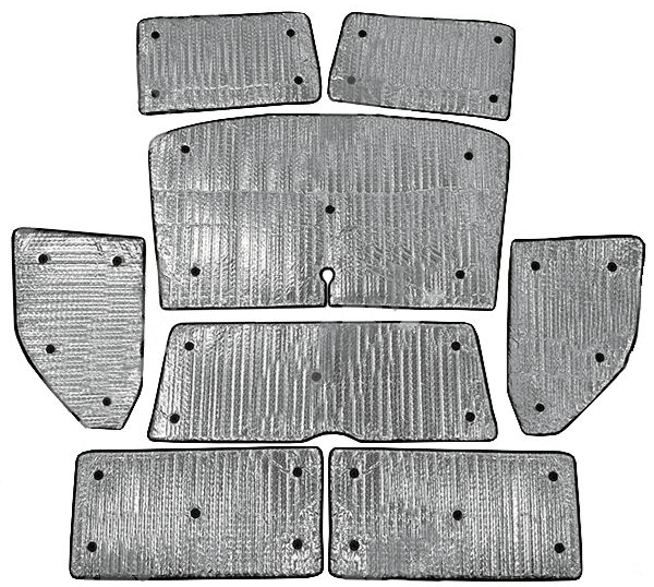 Luxury Thermal Blinds Internal Window Cover 8pce | Fits VW Transporter T5 T6 LWB with Rear View Cut