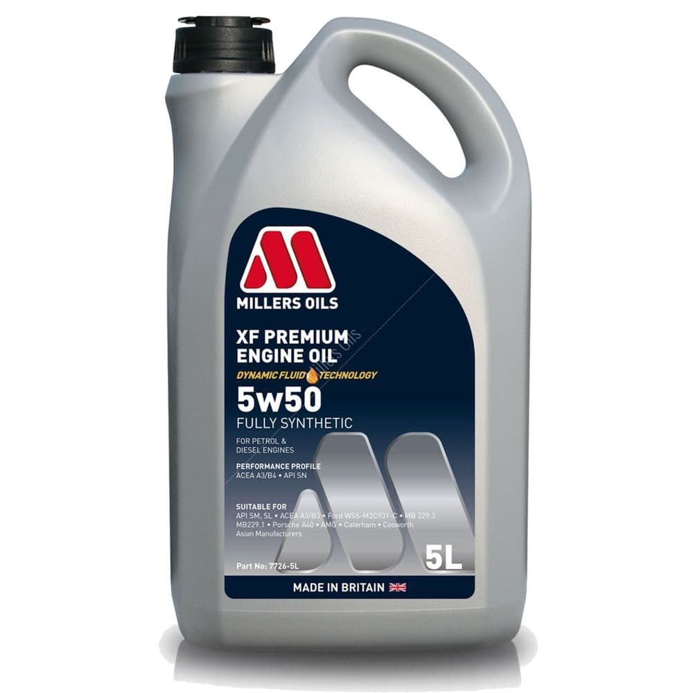 Millers XF Premium 5W50 Motorsport Engine Oil Fully Synthetic 5L