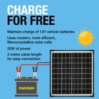 Osram 20W Solar Panel Battery Maintainer Charger