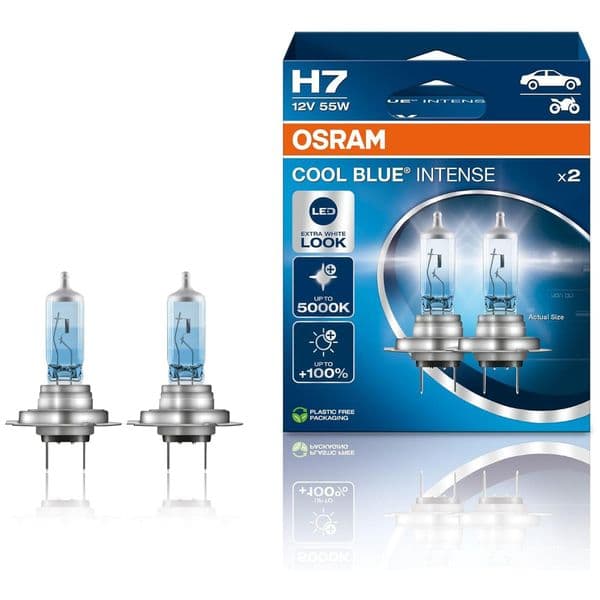 OSRAM COOL BLUE H7, Headlight Bulbs Uprated Performance Pair