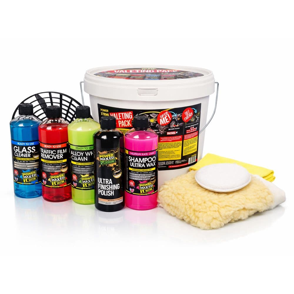Power Maxed Complete Valeting Pack – Full 1L Cleaning Kit with Accessories