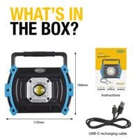 Ring LED Worklight Rechargeable 600 Lumen - with Integrated Powerbank