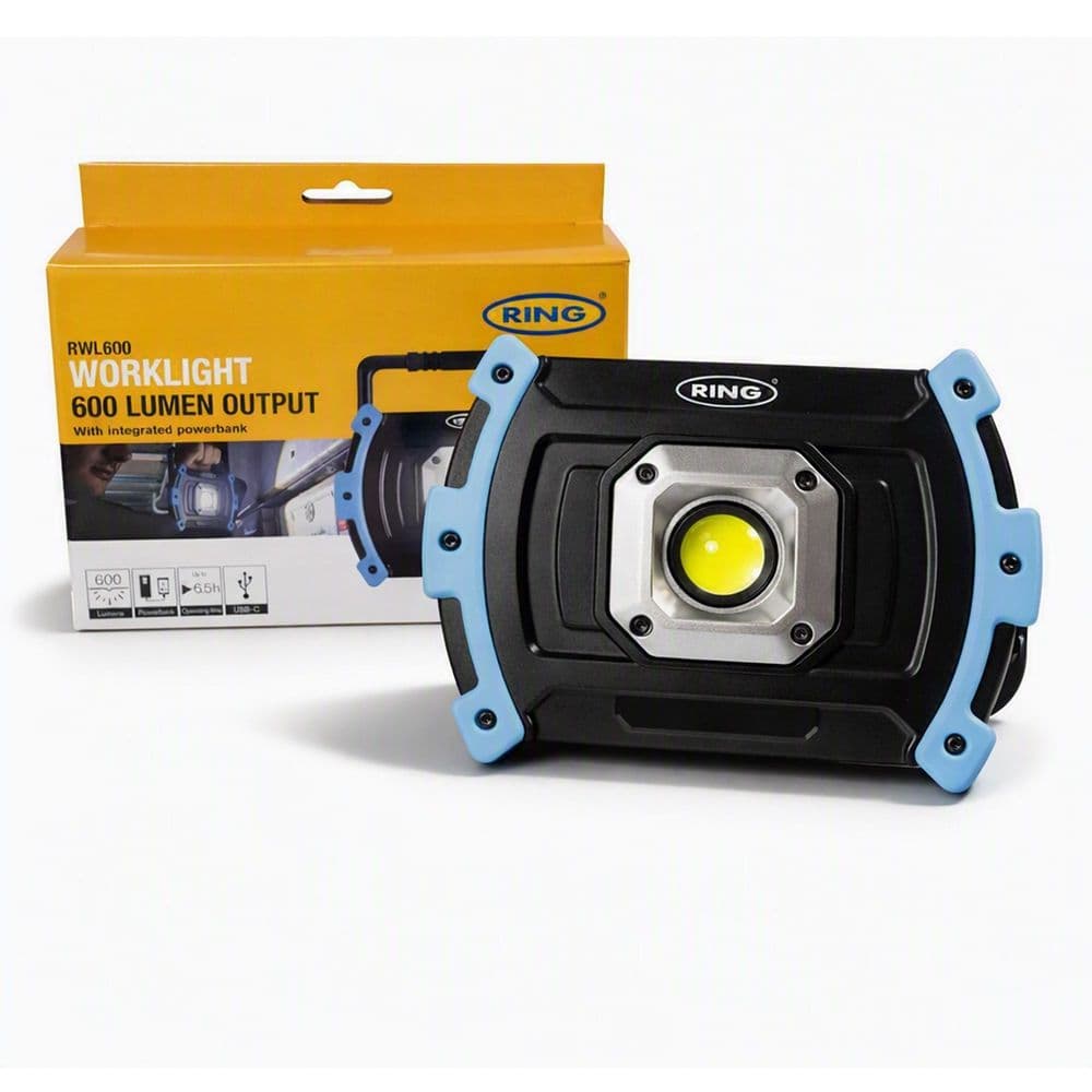 Ring LED Worklight Rechargeable 600 Lumen - with Integrated Powerbank