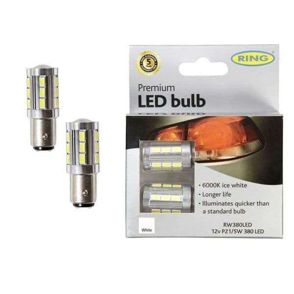 Ring Premium LED Bulbs 380 Stop & Tail Light Bulb White - Goode Leisure