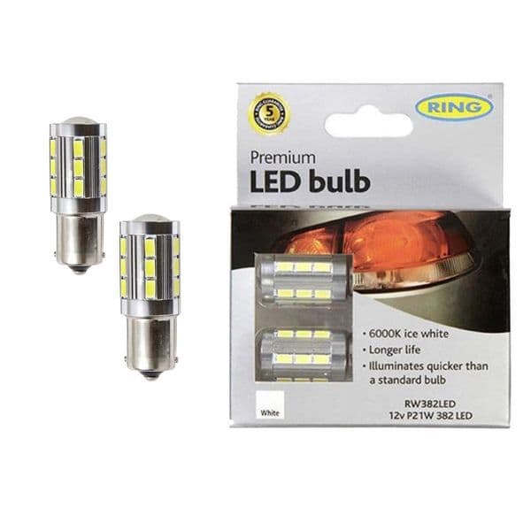 Ring Premium LED Bulbs 382 Stop or Tail Light Bulb White - Goode Leisure