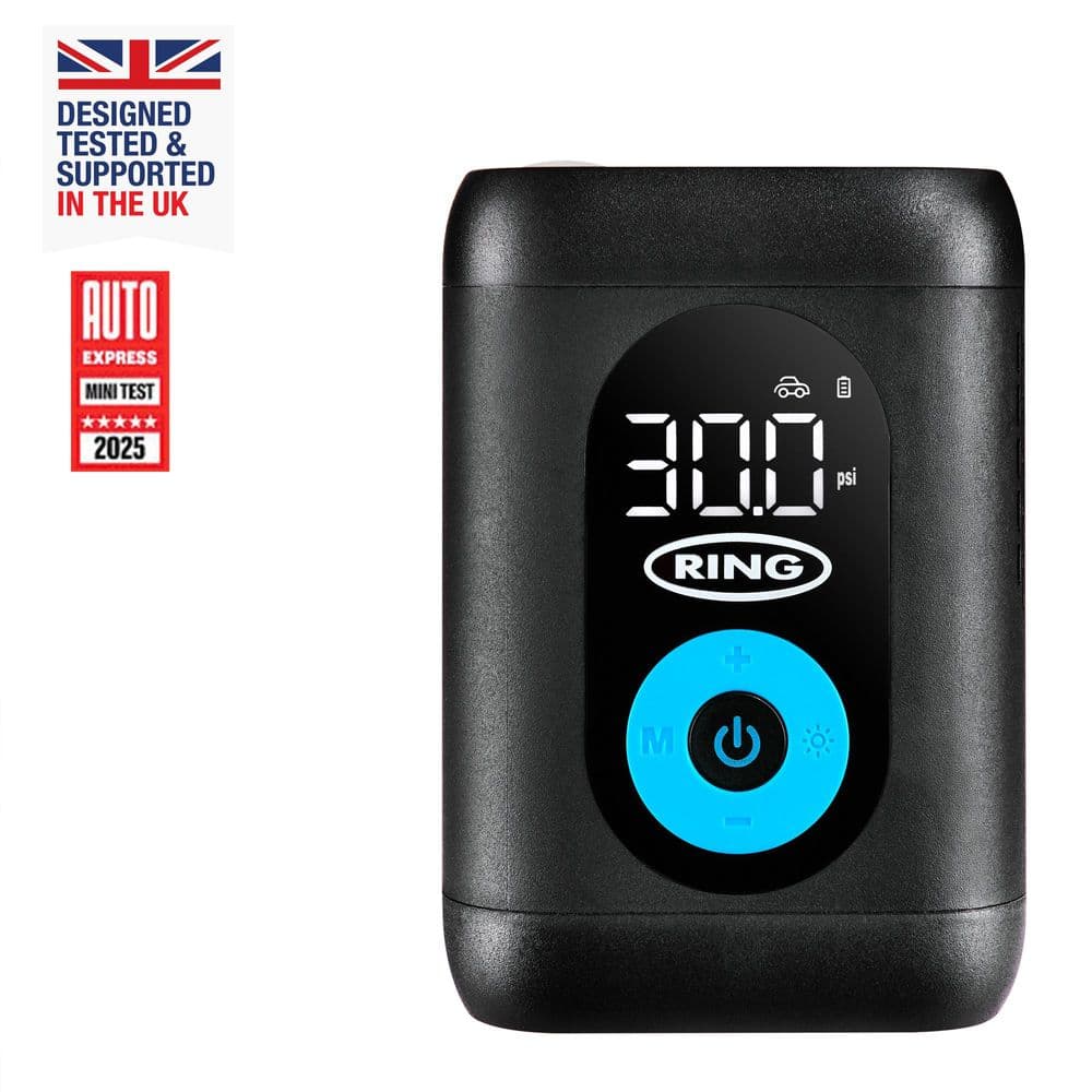 Ring Tyre Inflate Go 10 Cordless Inflator - Rechargeable & Compact