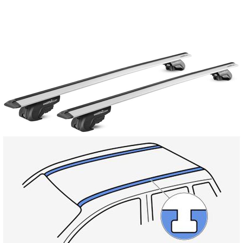 Roof Rack Wing Bars VW Transporter T6 2015 onwards T Profile Rails