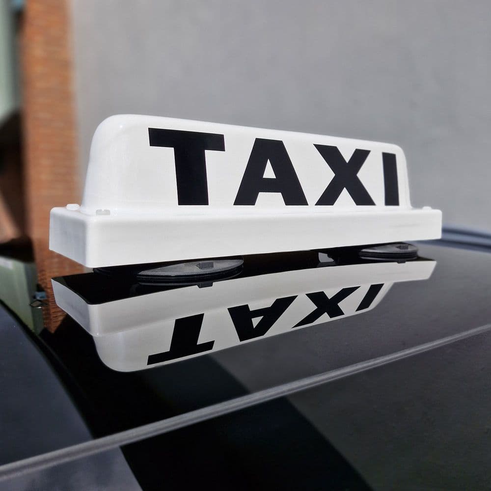Taxi Roof Sign & Holder Vacuum Mounted Ideal for Glass & Aluminium