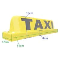 Taxi Roof Sign & Holder Vacuum Mounted Ideal for Glass & Aluminium - Yellow