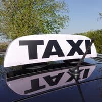 Taxi Roof Sign Vacuum Mounted Ideal for Glass & Aluminium - Light Up